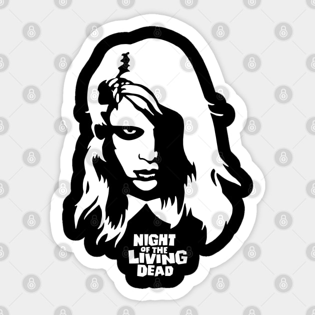 Night of the Living Dead Sticker by Chewbaccadoll